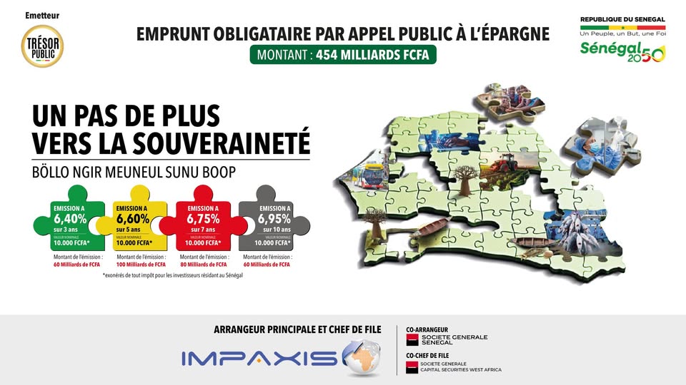 Sénégal : Investissez dans la souveraineté avec l'Emprunt Obligataire 2025